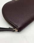 Kate Spade Dark Cherry Pebbled leather Jackson Half Moon Wristlet