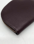 Kate Spade Dark Cherry Pebbled leather Jackson Half Moon Wristlet