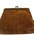 Patricia Nash Brown Suede Large Clutch