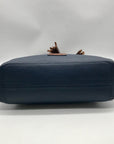 Dooney & Bourke Dark Blue Pebble Grain Tassel Tote