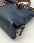 Dooney & Bourke Dark Blue Pebble Grain Tassel Tote