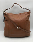 Coach Brown Pebbled Leather Park Hobo Shoulder Bag