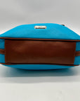 CHAPS Blue Faux Leather Tote Bag