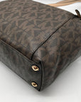 Michael Kors Brown Coated Canvas Jet Set East West Tote Bag