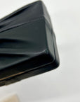 Cult Gaia Lisse Black Fabric Leather Clutch