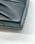 Cult Gaia Lisse Black Fabric Leather Clutch