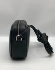 Kate Spade Black Leather Glitter On Mini Camera Crossbody Bag