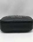 Kate Spade Black Leather Glitter On Mini Camera Crossbody Bag