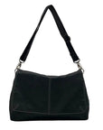 Tommy Hilfiger Black Leather Fold Over Messenger Bag