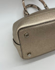 Coach Metallic Gold Leather Exotic Trim Sierra Satchel-F38057