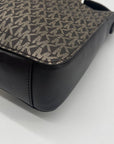 Michael Kors Brown Jet Set Signature Logo Stripe Crossbody