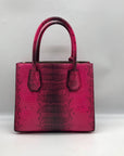 Michael Kors Pink Leather Mercer Snakeskin Crossbody Bag & Wallet