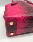 Michael Kors Pink Leather Mercer Snakeskin Crossbody Bag & Wallet