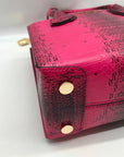 Michael Kors Pink Leather Mercer Snakeskin Crossbody Bag & Wallet