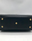 Dooney & Bourke Black Leather P212 Buckle Convertible Satchel Bag