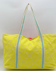 America & Beyond Yellow Amalfi Beaded Tote Bag