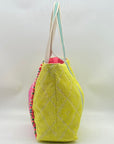 America & Beyond Yellow Amalfi Beaded Tote Bag