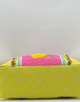 America & Beyond Yellow Amalfi Beaded Tote Bag