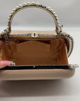 Aqua Beige Clutch Tote Bag