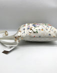 Giani Bernini White Floral North South Crossbody Bag
