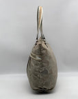 Coach Gray Monogram Canvas Poppy Metallic Glam Tote 15389