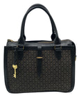 Fossil Black Fabric Ryder Satchel Bag