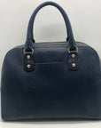 Michael Kors Navy Blue Large Dome Satchel Handbag