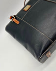 Dooney And Bourke Black Pebbled Leather Shoulder Bag