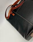Dooney And Bourke Black Pebbled Leather Shoulder Bag