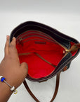 Dooney And Bourke Black Pebbled Leather Shoulder Bag