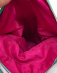 Juicy Couture Teal Leather Traveler Flap Crossbody Bag