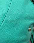 Juicy Couture Teal Leather Traveler Flap Crossbody Bag