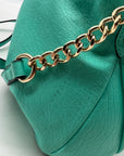 Juicy Couture Teal Leather Traveler Flap Crossbody Bag