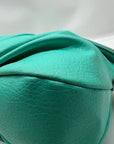 Juicy Couture Teal Leather Traveler Flap Crossbody Bag