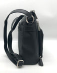 Giani Bernini Black Nappa Leather Front Zip Crossbody