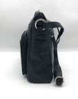 Giani Bernini Black Nappa Leather Front Zip Crossbody
