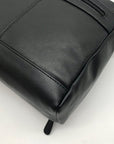 Giani Bernini Black Nappa Leather Front Zip Crossbody