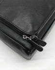 Giani Bernini Black Nappa Leather Front Zip Crossbody