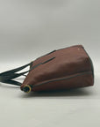 Fossil Brown And Black Pebbled Leather Convertible Satchel