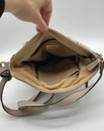 Giani Bernini Cream Floral And Sea Signature Faux Leather Crossbody