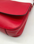 Kate Spade Red Pebbled Leather Polly Shoulder Bag