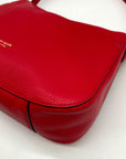 Kate Spade Red Pebbled Leather Polly Shoulder Bag