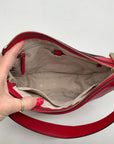 Kate Spade Red Pebbled Leather Polly Shoulder Bag