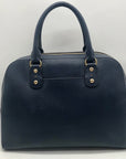 Michael Kors Navy Blue Large Dome Satchel Handbag