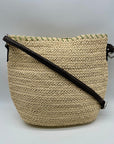 Brighton Straw & Leather Shoulder Bag