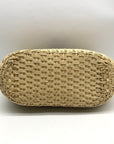Brighton Beige/Brown Straw & Brown Leather Trim Shoulder Bag