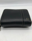 Tumi Black Leather Zip Around Wallet