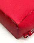 Michael Kors Red Saffiano Leather Large Gilly Tote And Wallet