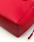 Michael Kors Red Saffiano Leather Large Gilly Tote And Wallet