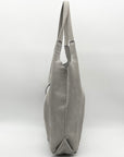 Donald J Pliner Gray Suede Perforated Shoulder Bag